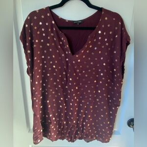 Papermoon Burgundy Polka Dot Blouse